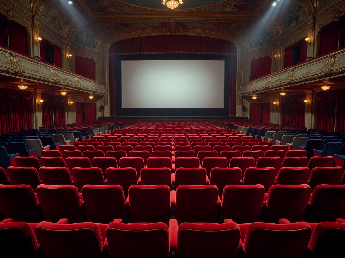 Cinema theater seats showcasing French cinema market dominance