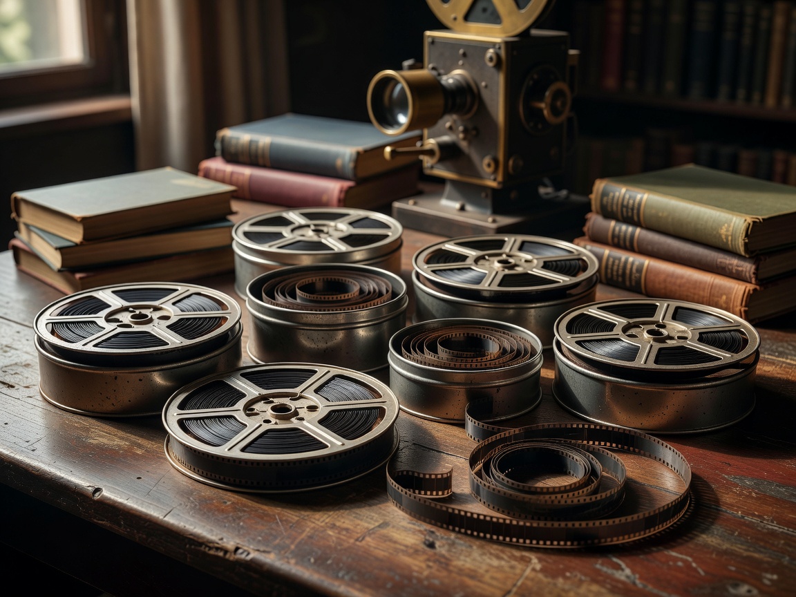 Classic cinema reels representing French Golden Age history